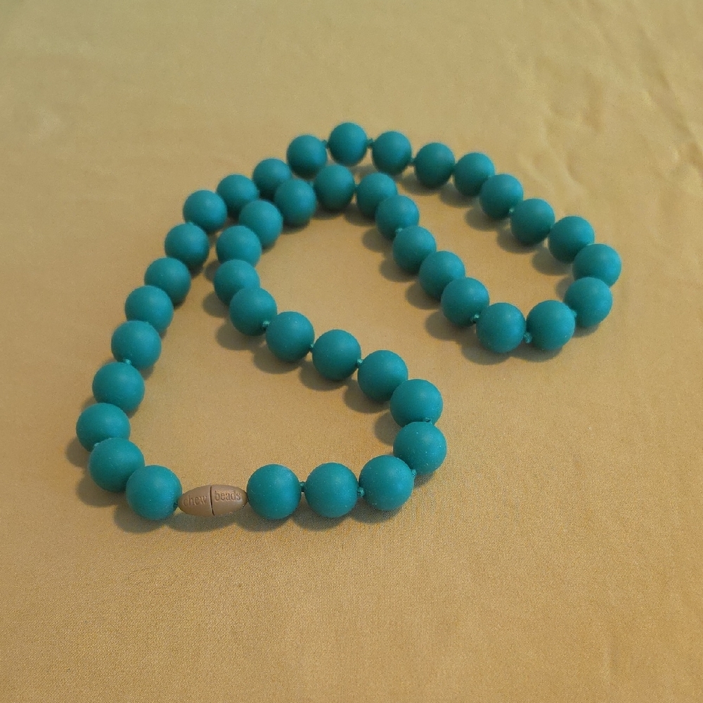 Emerald Green Silicone Infant Teething Necklace By Chew Beads (Never Used)